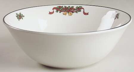 Victorian Christmas ("England 1883") 8" Round Vegetable Bowl