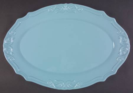 Vanessa Blue 18" Oval Serving Platter