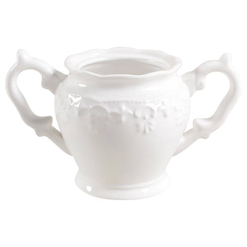 Lace White Sugar Bowl No Lid