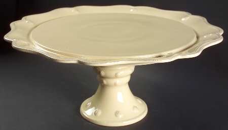 Berry and Thread Butter Yellow 16" Diameter Pedistal Cake Stand