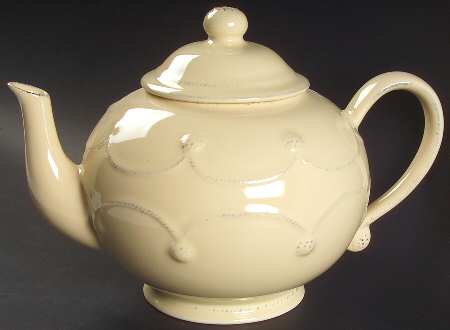 Berry and Thread Butter Yellow Teapot & Lid