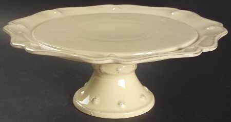 Berry and Thread Butter Yellow 11" Diameter Pedestal Cake Stand