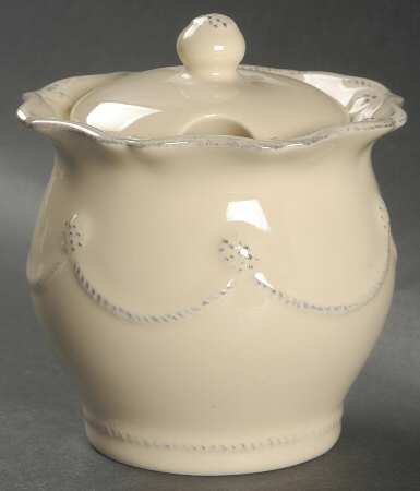 Berry and Thread Butter Yellow Sugar Bowl & Lid