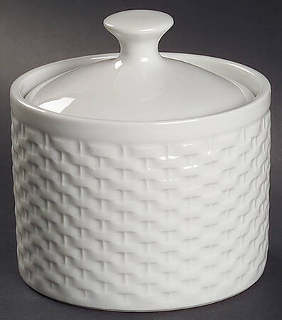 Basket Weave Sugar Bowl & Lid