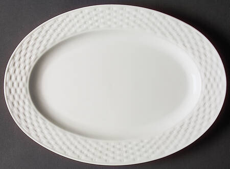 Basket Weave 12" Oval Serving Platter