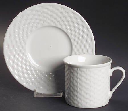 Basket Weave Flat Cup & Saucer Set