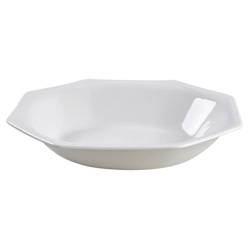 Heritage White ("England 1883"Stamp, Made In China) 9" Oval Vegetable Bowl