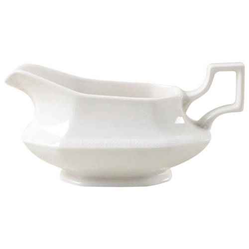 Heritage White ("England 1883"Stamp, Made In China) Gravy Boat