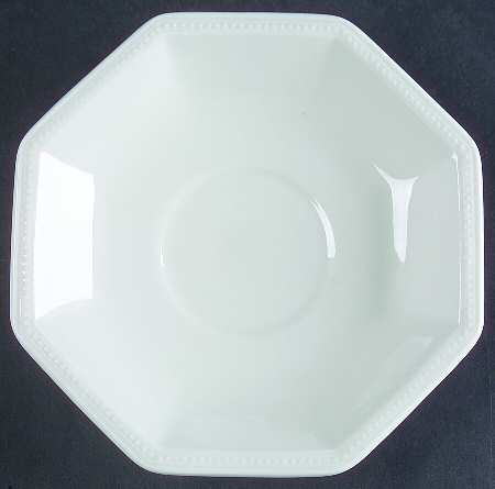 Heritage White ("England 1883"Stamp, Made In China) Saucer for Footed Cup