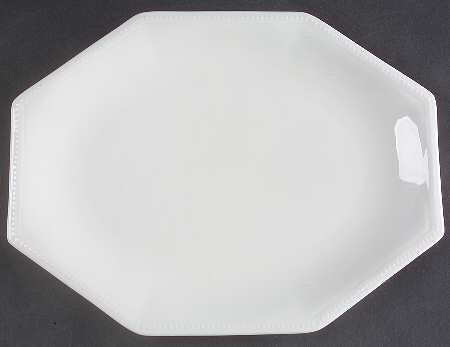 Heritage White ("England 1883"Stamp, Made In China) 11" Oval Serving Platter