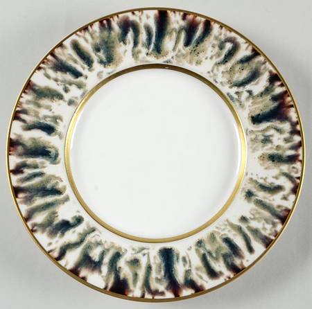 Cream Scale (Gold Trim) Salad/Dessert Plate