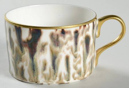 Cream Scale (Gold Trim) Flat Cup