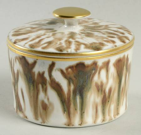 Cream Scale (Gold Trim) Sugar Bowl & Lid