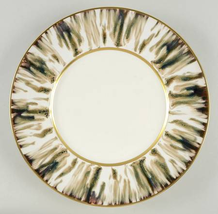 Cream Scale (Gold Trim) Service Plate (Charger)