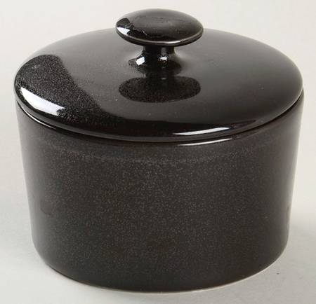 Spangled Black Sugar Bowl & Lid
