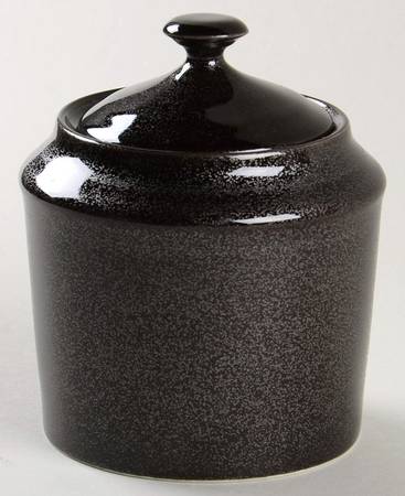 Spangled Black Sugar Bowl & Lid