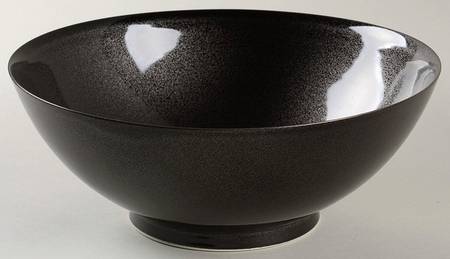Spangled Black 11" Large Salad Serving Bowl