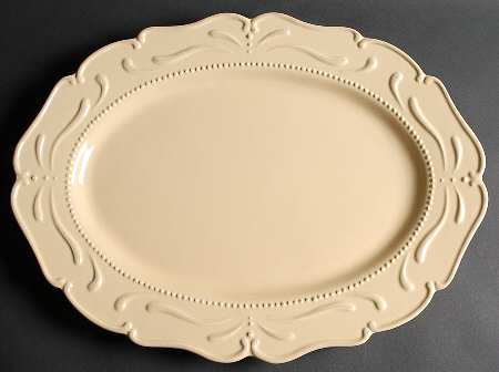 Adalina Yellow 18" Oval Serving Platter