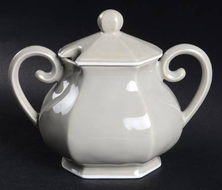 Octavia Cucumber (White Trim) Sugar Bowl & Lid