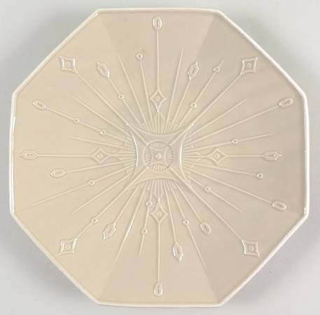 Octavia Cucumber (White Trim) Accent Dessert Luncheon Plate