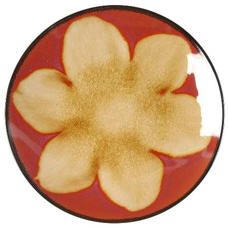 Crackle Flower Salad Plate