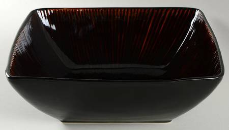 Ventana Chocolate 10" Square Vegetable Bowl