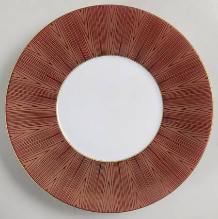 Borsalino Red Incrustation Salad/Dessert Plate by Jaune de Chrome