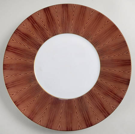 Borsalino Red Incrustation Service Plate (Charger) by Jaune de Chrome