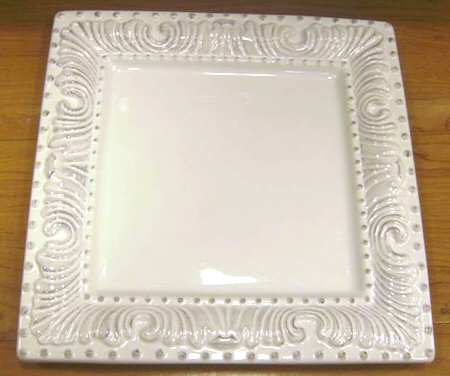 Fleur De Lis Square Dinner Plate