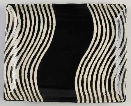 Zebra 13" Rectangular Serving Platter by Joseph Abboud