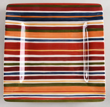 Tango Stripe Square Dinner Plate