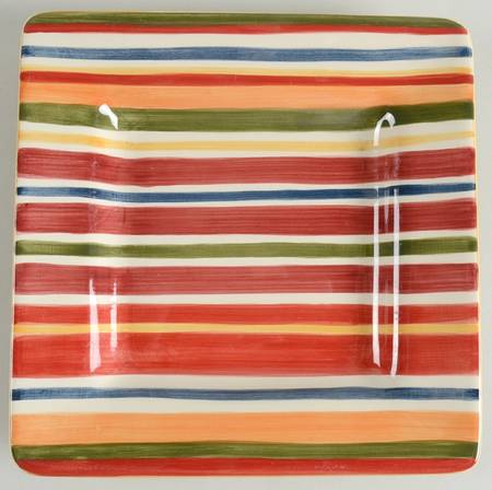 Tango Stripe Square Salad Plate