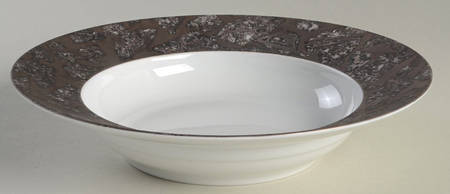 Gypsie Black Large Rim Soup Bowl by Jaune de Chrome