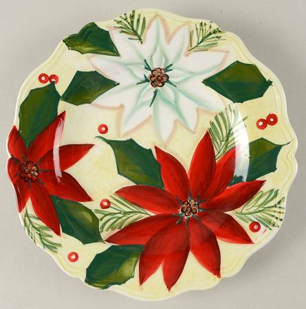 Poinsettia Salad Plate