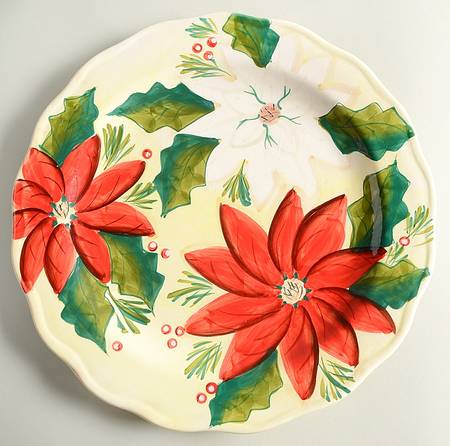 Poinsettia Large Dinner Plate