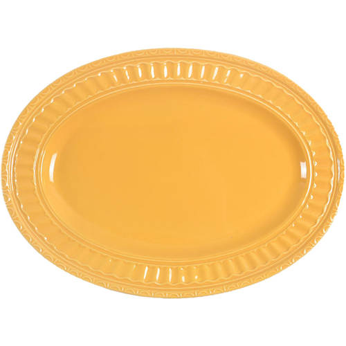 Italiana Dark Yellow 12" Oval Serving Platter