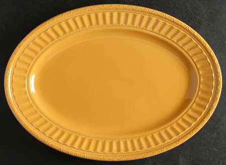 Italiana Dark Yellow 14" Oval Serving Platter