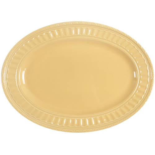 Italiana Light Yellow 12" Oval Serving Platter