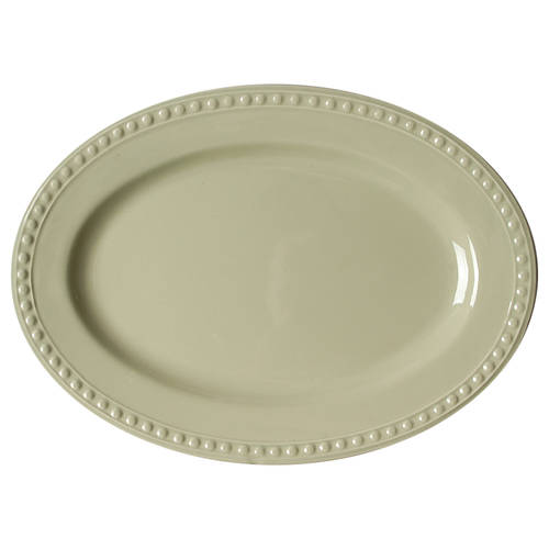 Pearl Light Green 12" Oval Serving Platter