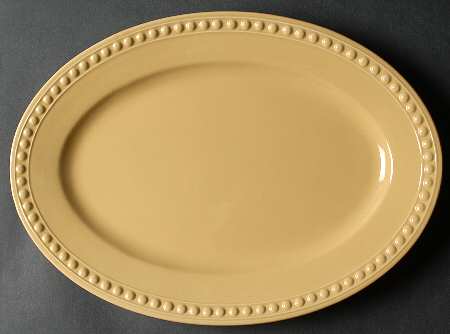 Pearl Light Yellow 14" Oval Serving Platter
