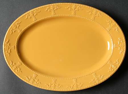 Athena Dark Yellow 12" Oval Serving Platter