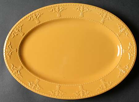 Athena Dark Yellow 14" Oval Serving Platter