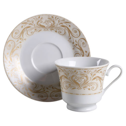 Montalira Gold Footed Cup & Saucer Set