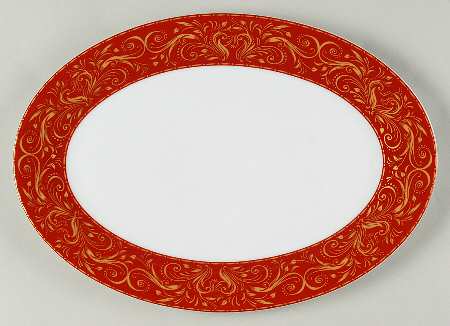 Montalira Red 12" Oval Serving Platter