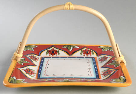 Dionisa 5 3/8"-5 5/8" Bamboo Handled Serving Plate  HC