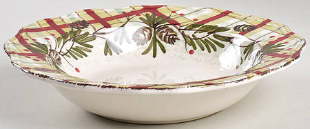 Winter Lodge Large Rim Soup Bowl