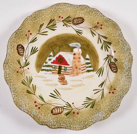Winter Lodge Dinner Plate
