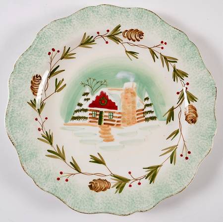 Winter Lodge Dinner Plate