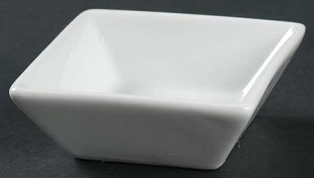 White Dinnerware Collection (Accessories) Individual Square Dip Dish