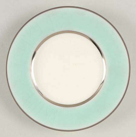 Crackle Iced Up Blue Lagoon Bread & Butter Plate by Jaune de Chrome